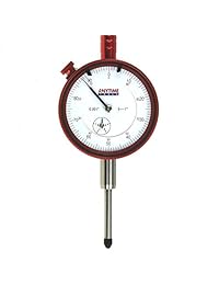 Anytime Tools   Indicador profesional de caratula de 1" 0.001", de movimiento muy suave, con punta de contacto de carburo de especificaciones AGD, con oreja posterior