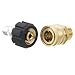 BLACK RIDGE Pressure Washer Adapter Set, Quick Connect Kit, M22 15mm Fitting, Compatible Sun Joe