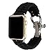 Baokai Band for Apple Watch 38mm, Paracord Nylon Rope Replacement Watch Band with Silver Shackle Survival Watch Strap for iWatch Series 3,2,1, Sport,Edition,Nike+
