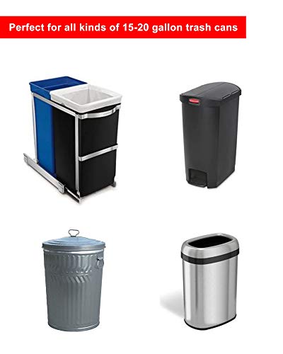 20 Gallon Trash Bags,25 Count Bulk, Black Trash Bags Industrial Quality Black Garbage Bags for Paper, Plastic, Cans, Bottles, Newspaper, Lawn