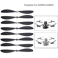 8pcs Drone Propellers,salaheiyodd 【Ship from USA】Propellers Blades Low-Noise Quick-Release Foldable New Aerodynamic Design Accessories Compatible for GoPro Karma Black
