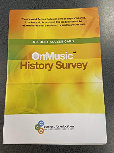 Onmusic History Survey Access