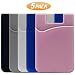 SHANSHUI Phone Card Holder, Silicone 3M Adhesive Stick-on ID Credit Card Wallet Phone Case Pouch Sleeve Pocket Compatible with Most of Smartphones(iPhone/Android/Samsung Galaxy) - 5 Pack