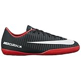 Nike Jr. Mercurial Vapor XI IC Indoor Soccer Shoe (Sz. 4.5Y) Black, White, Red