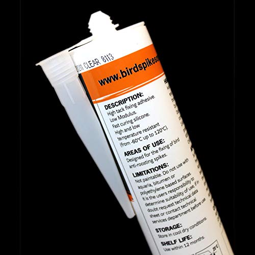 Defender Bird Spikes Fixing Silicone Glue 10 oz Caulking Tube