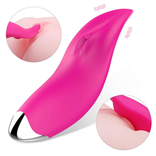 Sex Toys Clitoral Vibrator Small Tongue Licking Massager Sensual Games Oral Adult Toy for Virgin Foreplay Entertainment for Women Men Couples Silicone Waterproof (Hot Pink)