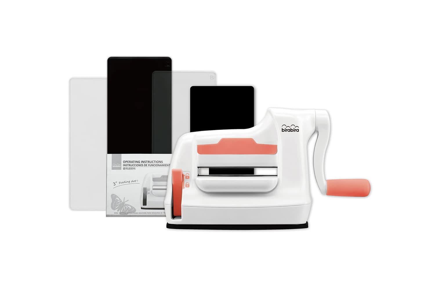 Bira 3 inch Die Cutting & Embossing Machine, Mini Die Cut Machine, 3 1/8" Feeding Slot for 3" Paper (Machine)