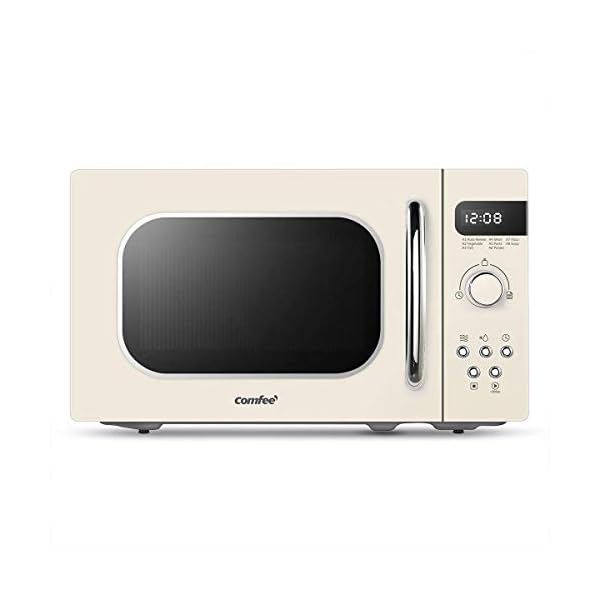 COMFEE-Retro-Style-800-w-20-L-Microwave-Oven-with-8-Auto-Menus-5-Cooking-Power-Levels-and-Express-Cook-Button-Apricot-Cream-CM-M202RAFCM COMFEE' Retro Style 800w 20L Microwave Oven with 8 Auto Menus, 5 Cooking Power Levels, and Express Cook Button - Apricot…