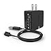 Quick Charge 2.0 Stalion Speedy Universal Turbo USB Adaptive Fast Wall Charger [Qualcomm Certified](Jet Black) for Samsung Galaxy S7 Edge S6 Edge+ Note 5 Nexus 6 Xperia Z4 HTC One M9 Droid Turbo