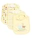 Spasilk Unisex-Baby Newborn 3 Pack Cotton Terry Feeder Bibs, Yellow Ark, O/S