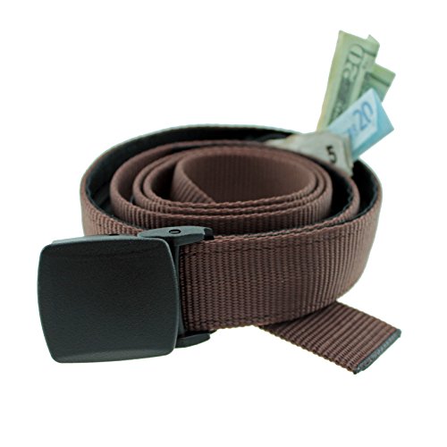 Trekker Money Belt made in USA by Thomas Bates (AS, Brown)