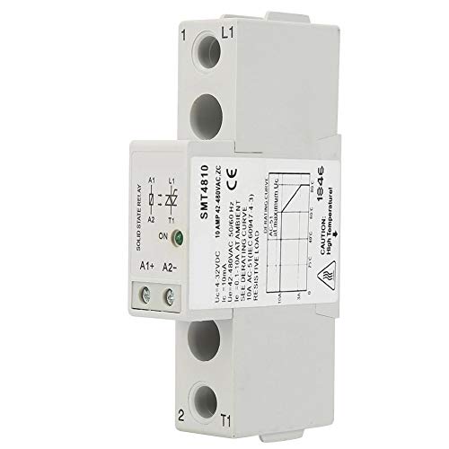 Solid State Relay,SMT48 Din Rail Solid State Relay Board DC Control AC SSR Relay Switch Module(SMT4810)