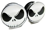 Evil Jack Skellington - The Nightmare Before Christmas Ear Plugs - Acrylic Screw-On - New - 8 Sizes - NewPair