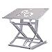 TriGear Premier 81 Adjustable Height & Angle Options Laptop Desk Stand w/ Over 100LBS Capacity - Silver