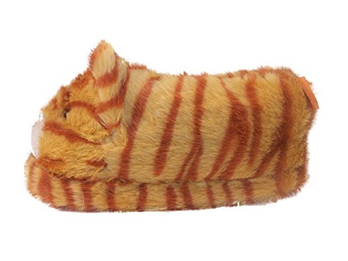 HAPPY FEETHappy Feet Slippers Tabby Cat Animal Slippers for Adults and Kids, Cozy and Comfortable, As Seen on Shark Tank (X-Small)