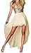 made2envy Charming Chiffon Sequined or Lace Top Asymmetric Long Dress