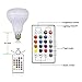Remote-Controlled Music Led Light Bulb with Bluetooth Speaker RGB Built-in Audio Speaker,Tuscom (White + RGB)