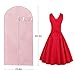 Breathable Garment Bag For Storage And Travel, Hanging Clothes Covers With Full Zipper and Clear Window, 23.6X43.3 Inch Protector Suit Cover For Dresses Suits Jacket Shirt Coats (3 Pink)