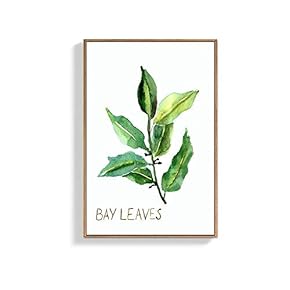 Framed Canvas Wall Art for Living Room, Bedroom Bay Leaves Canvas Prints for Home Decoration Ready to Hang - 16x24 inches