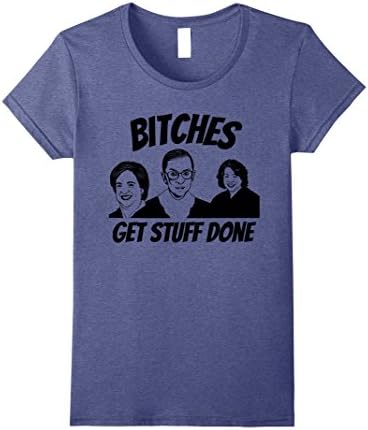 Womens Funny Supreme Court SCOTUS RBG Feminist Law T-Shirt Small Heather Blue
