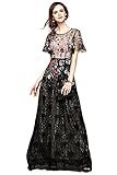 Joy EnvyLand Women Maxi Evening Gown Prom Party Long Cocktail Embroidered Dress
