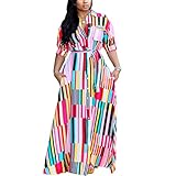 IyMoo Plus Size Boho Dresses - Women Summer Print Beach Dress Country Style Loose Casual Dresses