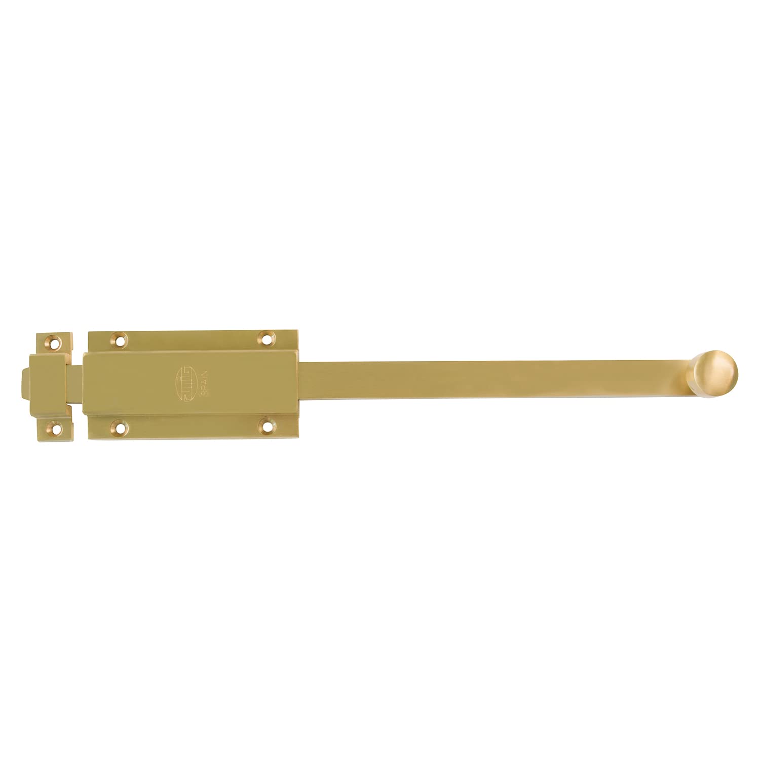 Amig - Brass Door Bolt | Bolt Mod. 3700 | Door Lock in Chum | Gate Lock Door Slider | Dimensions: 400 x 48 | Screw-On Lock | Suitable for Doors