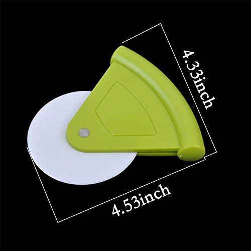 Neepanda Plastic Pizza Cutter Wheel Pizza Rocker Cutter Pizza Wheel Slicer Tools for Pizza, Pie, Bread, Vegetables Dishwasher Safety (2 Pack, Yellow & Green)