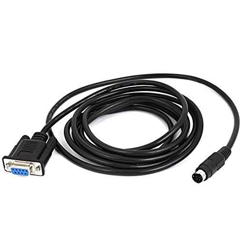 uxcell DB9 9 Pin Female to Mini Din 8 Pin Male Converter Cable Cord 2.4M 8Ft