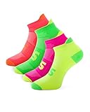 SLS3 Running / Cycle Sport NEON Socks Men / Women ✮ Performance, Blister Resist, Light, low-cut, Coolmax ✮ Keeps feet cool and dry ✮ ankle cut and arch support ✮ 3-pack/6-pack