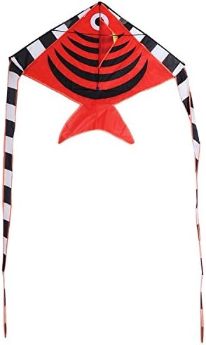 Red Batfish Style Flying Kite Outdoor Sports Game Toys Animal Fly Kites For Kids Best Gift Steadily In The Breeze Easy To Carry And Convenient Use