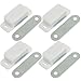 uxcell White Plastic Shell Magnetic Cabinet Catch Latch Plate 4pcs