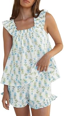 Conjunto de Pijama H5N577, Azul Verde, M Mulheres