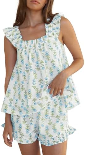 Conjunto de Pijama H5N577, Azul Verde, M Mulheres