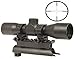 Ultimate Arms Gear Tactical SKS 4x30 mm Mil Dot Reticle Rifle Hunting Sniper Scope with See Thru Lens Caps + Stealth Black Steel SKS 7.62x39 Rifle See Through Receiver Cover Replacement High Profile Tactical Scope Weaver Picatinny Rail Mount Complete With Rings