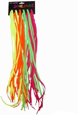 ORANGE Colour Shoelaces - Bright Coloured Neon Flat Laces 100cm (One Pair)