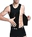 NINGMI Neoprene Slimming Vest Sweat Sauna Suits Gym Mens Weight Loss Shapewear, Pure-black, Medium