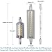 R7S Base LED Light Bulb 10W 118mm(4-11/16