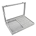 Wuligirl Glass Top Velvet Necklace Ring Jewelry Display Tray Storage Necklace Ring Organizer Showcase Lockable(Mix Jewelry)