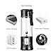Portable Blender, USB Travel Juice Cup Baby Food Mixing Juicer Machince with Updated 6 Blades with Powerful Motor 4000mAh Rechargeable Battery,13Oz Bottle(black)