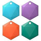 XY3.1 Item Finder by XY Findables | Bluetooth Item Locator | Find Your Lost Keys, Wallet, Phone, Etc | Bluetooth Low Energy 4.0 Tracker | Sleek Hex Design | QTY 4 (Amethyst, Aquamarine, Citrine, Jade)