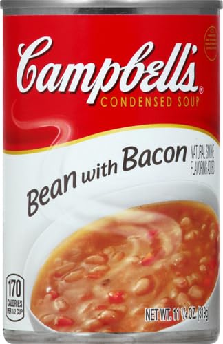 CAMPBELL’S CONDENSED BEAN WITH BACON SOUP, NATURAL SMOKE FLAVORING ADDED, 11.25 OZ CAN