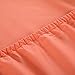 Honeymoon 1800 Brushed Microfiber Embroidered Bed Sheet Set, Ultra Soft, Twin - Coral