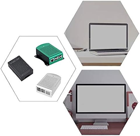 Kurphy per Raspberry Pi 3 Modello B Plus Custodia in alluminio Verde Argento Nero Custodia in Metallo Scatola RPI 3 con Raspberry Pi 3 Modello B