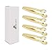 AMOAYO Sugar Cube Tongs Set of 4 Stainless Steel Mini Ice Tongs 4 Inch Gold