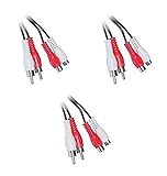 3 Pack, RCA Stereo Audio Extension Cable, 2 RCA