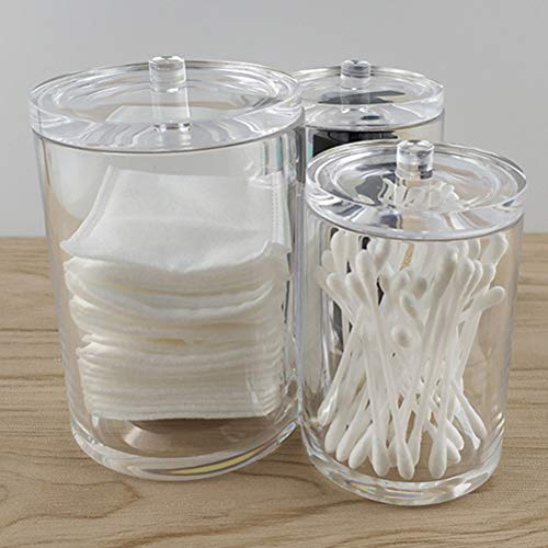 BBDOU Cotton Ball Holder, Cotton Swab Storage, Clear