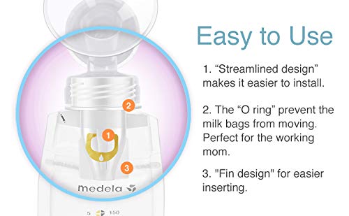 image for Papablic Direct Pump Bag Adapters for Medela Pump and Save Breastmilk 