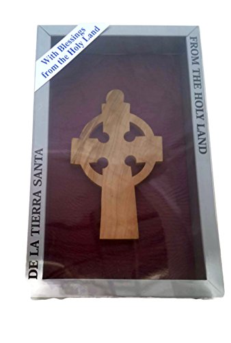 HJW Handcrafted Celtic Cross - St. Patrick's Day - Gaelic Olive Wood Cross - 5" - Includes Presentation Box - Unique Religious Gift and Home Decor Piece