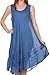 Sakkas 1051 Everyday Essentials Caftan Dress/Cover Up - Blue - One Size